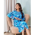 thumbnail image 4 of Pinspark Hospital Gowns for Women Post Shoulder Surgery Open Back Adaptive clothing lounge dress for Patients&Seniors Nightgown, 4 of 6