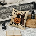 thumbnail image 2 of Sm:)e Ghost Pumpkin Bat Cats Halloween Pillow Covers 18x18 Inch Set of 2, Cushion Covers for Sofa Home Decor, 2 of 6