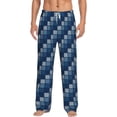 thumbnail image 2 of Goofa Pixel Grid Printed Soft Pajama Pants for Men, Wide Leg Comfy Casual Lounge Yoga Pants-Medium, 2 of 9