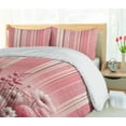 thumbnail image 3 of Ambesonne Pink Duvet Cover Set, Joyous Monochrome Flower Love, Calking, Dried Rose and Coral, 3 of 4