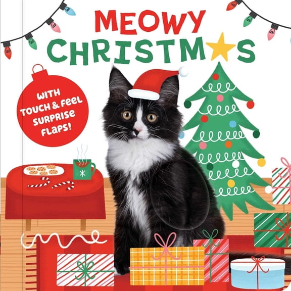 Lift-The-Flap Friends Meowy Christmas with Touch and Feel Surprise Flaps!, (Board Book)