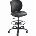 thumbnail image 2 of Safco Big and Tall Stool, Heavy Duty Black Vinyl Seat Mesh Back Rated to 400 lbs., 2 of 7