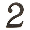 Baldwin 90672 Solid Brass Residential House Number 2 - Bronze