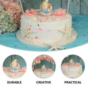 FENGGUIQU 1Pc Mermaid Model Cake Ornament Resin Assorted Colors for Cake Or Room Display
