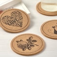 thumbnail image 4 of Posavasos de corcho, 12 juegos resistentes al calor e impermeables con soportes de metal, los mejores posavasos redondos naturales reutilizables para mesas de cristal de bar., 4 of 5