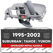 Interior Front/Rear Passenger Door Handle Upgraded Metal - Compatible with 1995-1999 Chevrolet GMC C1500 & K1500 Suburban, C2500 & K2500 Suburban, 95-00 C3500 & K3500, 95-02 C5500 - Gray, OEM 1570804