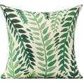 thumbnail image 2 of Outdoor Pillow Covers 20x20 for Patio Funitures Green Decorative Accent Throw Pillows for Porch Bench Couch Sofa Set of 4 Rainforest Palm Plant Leaf Cushion, 2 of 5