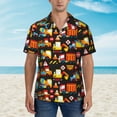 thumbnail image 2 of Pofeuu Construction Truck Print Hawaiian Shirt for Men Sleeves Casual Button Down Summer Beach Dress Shirts T-Shirts,XX-Large, 2 of 7
