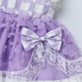 thumbnail image 6 of IBTOM CASTLE Baby Girls Gingham Tutu Dress Sequin Strawberry Cow Print Butterfly Princess Birthday Party Dresses with Headband 2PCS Outfit 12-18 Months Purple - Butterfly, 6 of 8