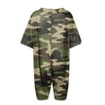 thumbnail image 7 of Feancey Oversized Jumpsuits for Women Plus Size Casual Camo Printed Romper Shorts Summer Short Sleeve V Neck Overalls with Pockets Spring Sale 2025 Army Green XXL, 7 of 7