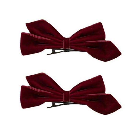 QHUDLV Women Girls Black Velvet Big Bow Fashion Hair Clip HairpinJHY9 Slide