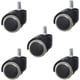 thumbnail image 1 of Ruedas de 5 Piezas, Ruedas para Sillas de Oficina Universales Silenciosas, Reemplazo de Ruedas para Sillas, para Pisos Duros con Ruedas para Sillas, Ruedas Giratorias (Gris), 1 of 4