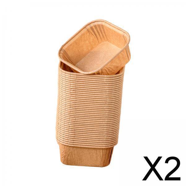 2x 50 Piezas de Forros para Cupcakes, Caja de Embalaje para Pasteles Pequeños, Soportes para Vasos de Papel para Hornear DIY, para Festivales de Baby 2 piezas