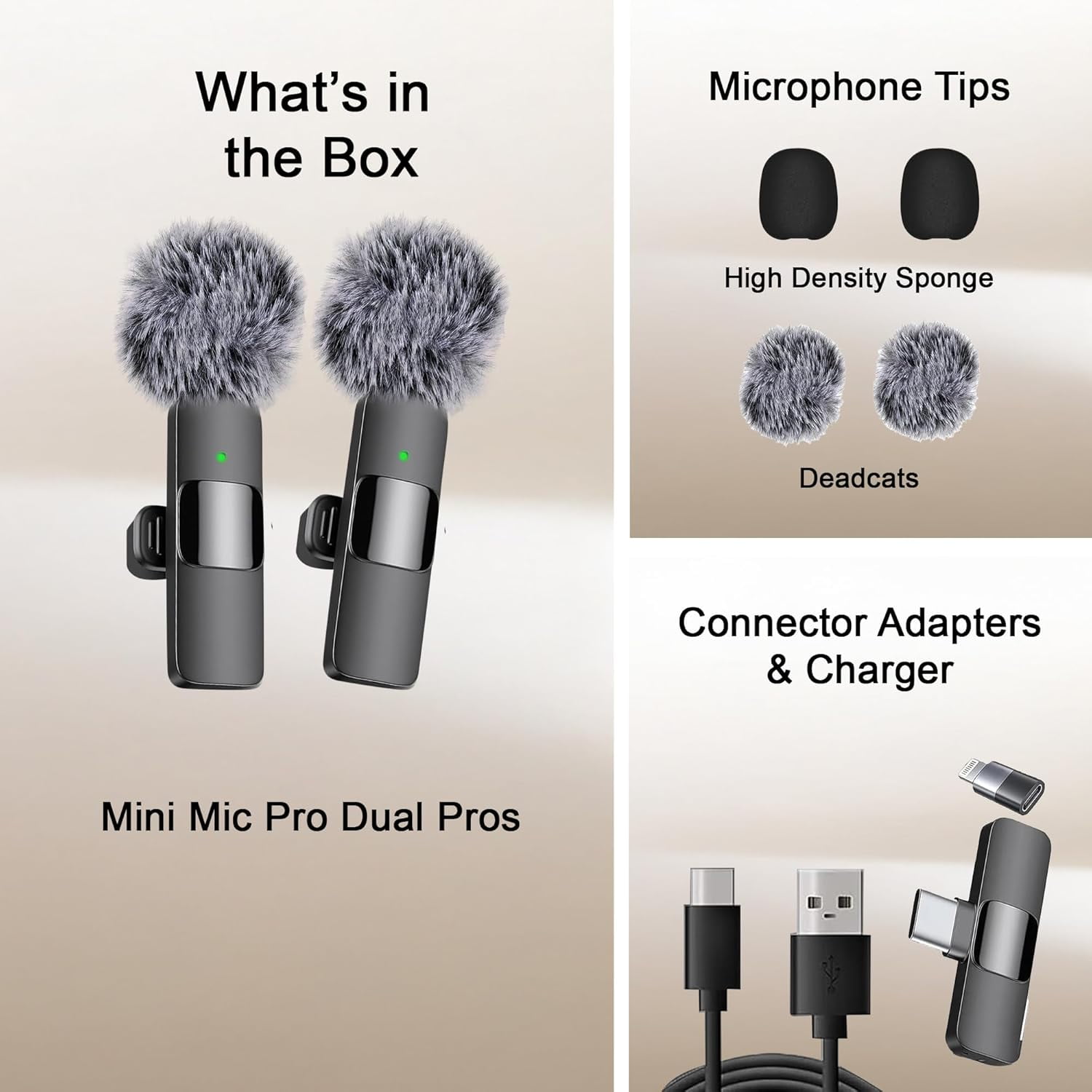 Mini Mic Pro Wireless Lavalier Microphone for iPhone and Android