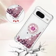 thumbnail image 5 of for Google Pixel 8 Luxury Glitter Case for Women Girls, Sparkle Flowing Clear Quicksand Soft TPU Liquid Case Cover with Bling Diamond Ring for Pixel 8 -Rose Gold, 5 of 7