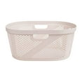 thumbnail image 3 of Mind Reader Basket Collection, Laundry Basket, 40 Liter (10kg/22lbs) Capacity, Cut Out Handles, Ventilated, Set of 2, Ivory, 3 of 8