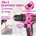 thumbnail image 2 of Juego de herramientas ValueMax Home de 237 piezas con taladro inalámbrico de 20 V, color rosa, 2 of 7