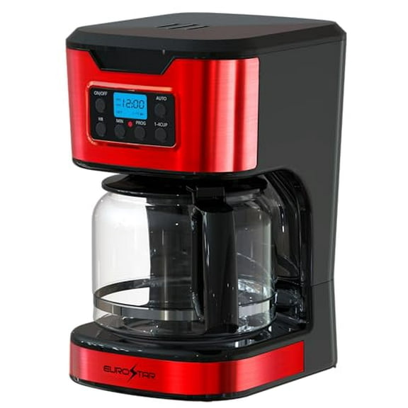 EUROSTAR 12-Cup Programmable Coffee Maker (RED)