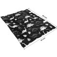 thumbnail image 4 of Black White Dinosaur Skeletons Bold Blanket,Comfortable Soft Lamb Wool Throw Blanket,All Season,Warm Lightweight Blankets for Sofa Bed Couch Living Room Chair,60"x80", 4 of 4
