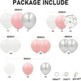 thumbnail image 2 of Pink and Silver Balloons Arch Kit, 134pcs Metallic Silver,Pastel Pink,Confetti Balloons Garland Kit for Winter Wonderland Baby Shower Princess Birthday Party Bridal Shower Wedding Party Decoration, 2 of 16
