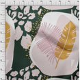 thumbnail image 4 of oneOone Cotton Poplin Twill Dark Green Fabric Tropical Abstract Leaves Diy Clothing Quilting Fabric Print Fabric By Yard 56 Inch Wide, 4 of 4