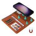 thumbnail image 6 of SaniMore for Samsung Galaxy S24 Ultra Wallet Case, Detachable Strong Magnetic PU Leather Flip Cover PU Leather Magnetic Shell Card Slots Cash Pocket Wristlet Strap Full Protective Stand Shell, Brown, 6 of 12