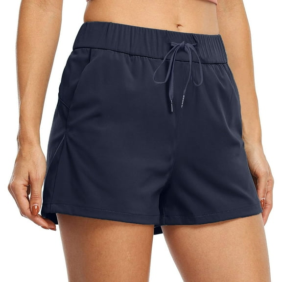 Womens Athletic Shorts Sports Loose Breathable Lace Up Yoga Running Fitness Casual Outwear