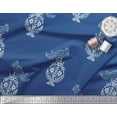 thumbnail image 3 of Soimoi Rayon Fabric Leaves,Bird & Floral Block Printed Craft Fabric by The Yard 56 Inch Wide, 3 of 3