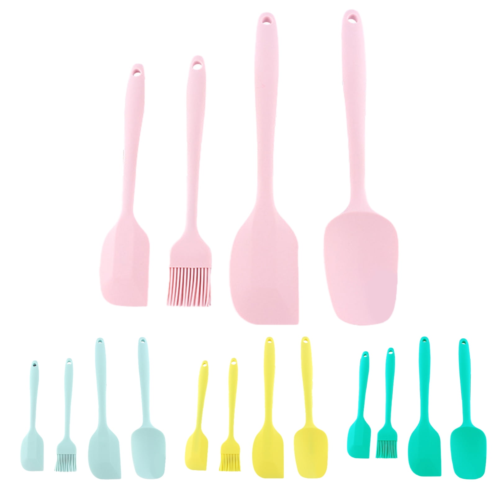 Shenmeida 4PCS Silicone Spatulas Bulk for Kitchen, Baking, Cake Icing,  Resin Craft, Mini Silicon Scraper Tool, Jar Spatula with Long Handle Heat  Resistant 