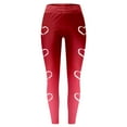 thumbnail image 5 of Black Workout Leggings Cute Love Heart Print Valentine Tight Running Legging Boot Cute Leggings Goth Leggings Bottoms for Women, 5 of 5
