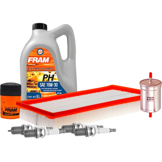 Kit De Afinación Con Aceite 10W30 Mineral, Bujías Iridio, Filtro De Aire, Filtro De Aceite Y Filtro De Combustible 8 Piezas Compatible con Volkswagen Clasico L4 2.0L DE 2011 A 2015