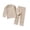AB707 Khaki, variant on Tisuna Girl'S Fall Pajamas Set Relaxed Fit Long Sleeve Crewneck Tops And Pants Pjs Kids 2 Pieces Solid Color Loungewear Set Size 4-5 Years