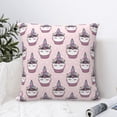 thumbnail image 6 of Rateoe Cute Cupcake Pattern Throw Pillow Cover Premium Pillow Stuffer Sham Square for Decorative Cushion Bed Couch Sofa(Pillow insert not included), 6 of 8