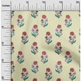 thumbnail image 1 of oneOone Georgette Viscose Fabric Leaves & Floral Block Print Sewing Fabric BTY 42 Inch Wide, 1 of 4
