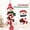 A001- E, variant on Amigurumi Crochet Kit with Spiral Snowman Design, 8-Color Yarn Set, Red White and Green, for Holiday Home Display, Wall Hanging Decoration