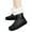 Black 4#, variant on Woobling Women Rubber Boot Waterproof Garden Shoes Slip Resistant Rain Boots Lightweight Rainboot Womens Drawstring Pull On Booties Black 3# 4.5-5