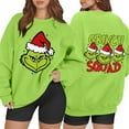 thumbnail image 2 of Xmas Crewneck Pullover Long Sleeve Funny Cute Womens Christmas Crewneck Sweatshirt 7-Green L, 2 of 5