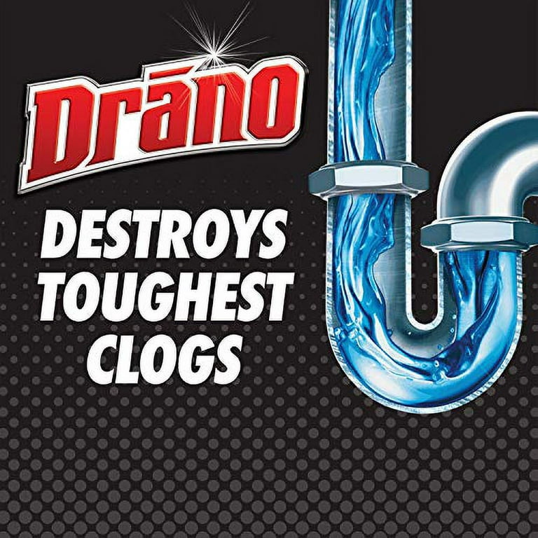 Drano Max Gel Drain Clog Remover and Cleaner for Shower or Sink Drains,  Unclogs and Removes Hair, Soap Scum and Blockages, 80 Oz