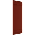 thumbnail image 2 of Ekena Millwork 21 1/2"W x 45"H True Fit PVC Four Board Joined Board-n-Batten Shutters, Pepper Red (Per Pair - Hardware Not Included), 2 of 9
