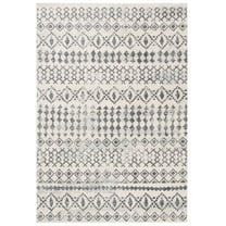 SAFAVIEH Tulum Herbert Oriental Area Rug, Ivory/Grey, 5'3" x 7'6"