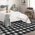 thumbnail image 4 of Plaid Rugs for Living Room Bedroom - Gingham Rug 5x8 - Grey Carpet for Home Decor - Washable Non Slip Patterned Indoor Large Area Rug - Soft & Low Pile (ZJ&320), 4 of 7