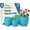 Blue, variant on Lifemaster Eco friendly Plant Pot Set - Home Decor Flower Indoor and Outdoor Plastic Pots with Drainage Holes, Assorted Sizes (7", 6.6", 6", 5.3", 4.8") - Pack of 5