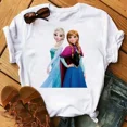 thumbnail image 4 of Camiseta de princesa Anna Frozen de dibujos animados con estampado de Elsa para mujer, camisetas Harajuku con gráfico bonito, camisetas de Hip Hop para mujer, 4 of 5