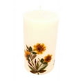 thumbnail image 3 of Large Size Scented Pillar Candle, 12cm Tall, 6.5 cm Diameter, Decorative Floral Design, Smokeless and Dripless | Long Lasting Burn Time 17 Hours Gift Diwali Decor (Jasmine), 3 of 4