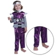 thumbnail image 2 of BRIGHTFUFU 1 juego de accesorios de Poppin para niños, disfraz de robot de cosplay, ropa de juego de roles para niños, ropa de actuación para niños, talla M púrpura, 2 of 7