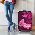 thumbnail image 2 of Polynesia Breast Cancer Luggage Cover Butterfly and Flowers Ribbon Maori Tattoo, 2 of 5
