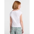 thumbnail image 2 of Wonder Nation Girls Boat Neck Top with Short Sleeves, Sizes 4-18 & Plus, 2 of 6