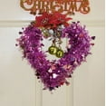 thumbnail image 6 of Valentine Heart Shaped Wreaths Purple Tinsel Heart Shaped Wreaths with Foil Hearts Love Hanging for Valentine's Day Wedding Front Door Wall Window Mantel Decor, 6 of 6