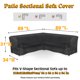 thumbnail image 3 of SHELTUSE Funda para Sofá Seccional para Exteriores de Alta Resistencia, Funda para Muebles de Patio 420D Resistente Al Agua, 89'' x 89'' x 34'' x 31''h, Negro, 3 of 8