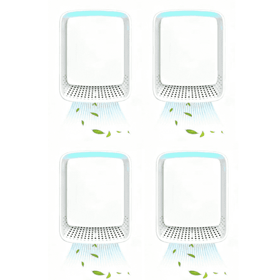 Mirov 4-Piece Filterless Quiet Set, Ideal for Homes, Bedrooms, Offices, Kitchens, Bathrooms, and Pet Rooms (White)